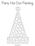 Party Hat Dot Painting Coloring Page