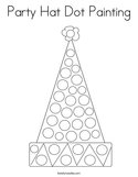 Party Hat Dot Painting Coloring Page