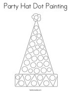 Party Hat Dot Painting Coloring Page