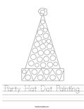 Party Hat Dot Painting Worksheet