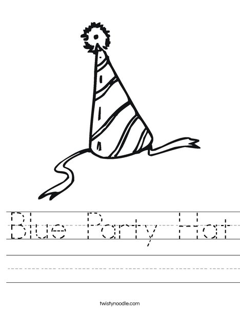 Party Hat Worksheet