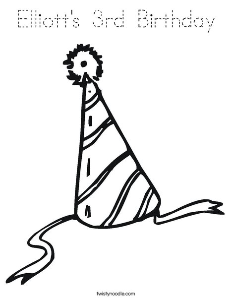 Party Hat Coloring Page