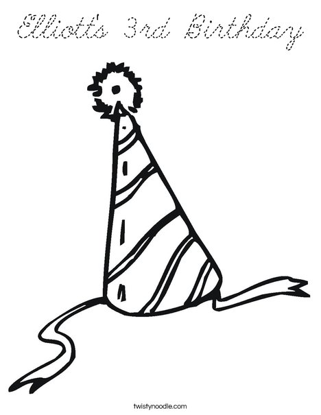Party Hat Coloring Page