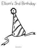 Elliott's 3rd Birthday Coloring Page