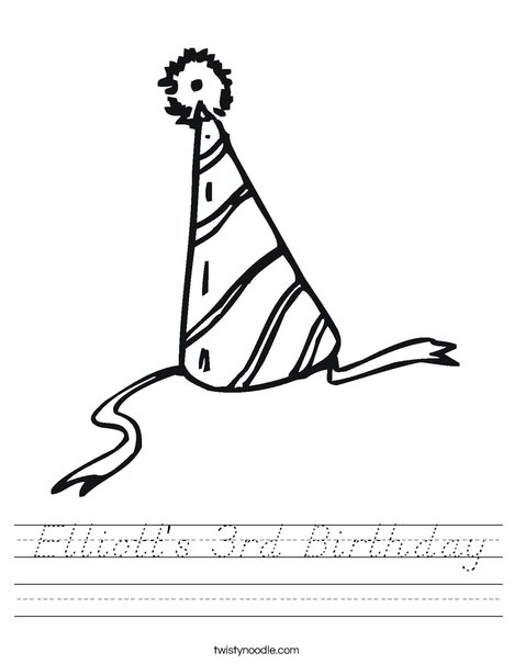Party Hat Worksheet