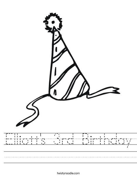 Party Hat Worksheet