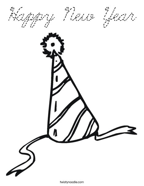 Party Hat Coloring Page