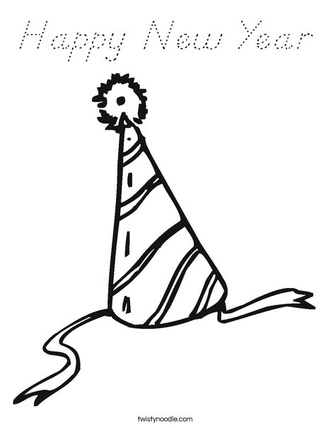Party Hat Coloring Page