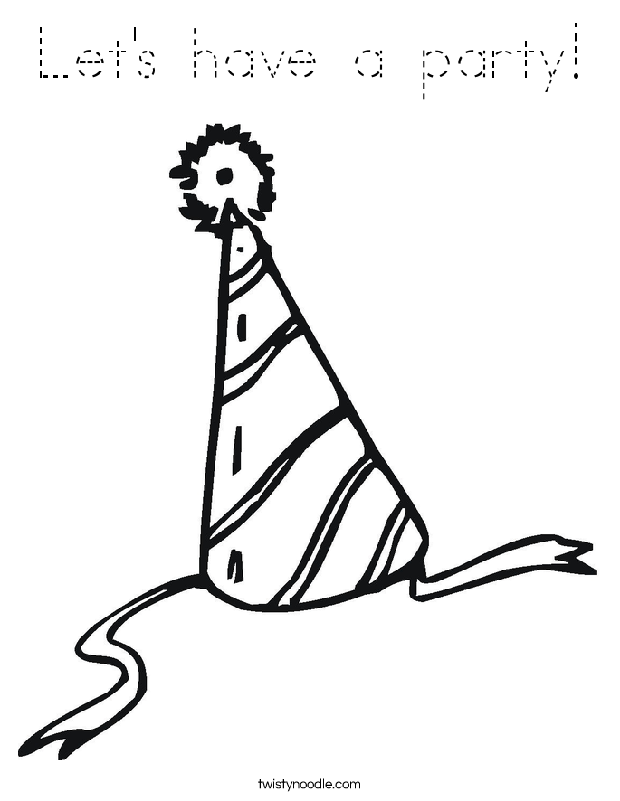 Let's have a party! Coloring Page