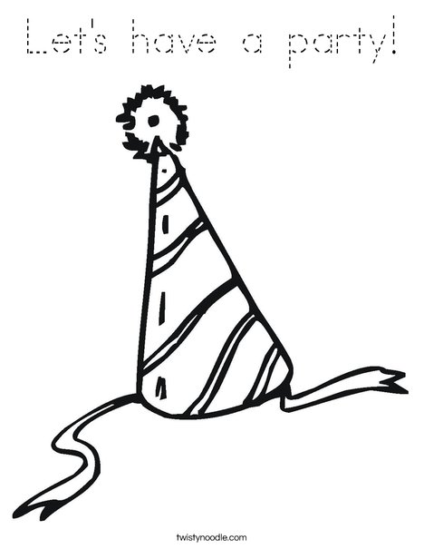 Party Hat Coloring Page