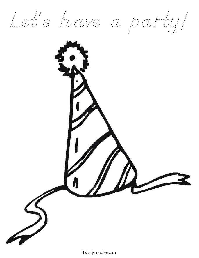 Let's have a party! Coloring Page