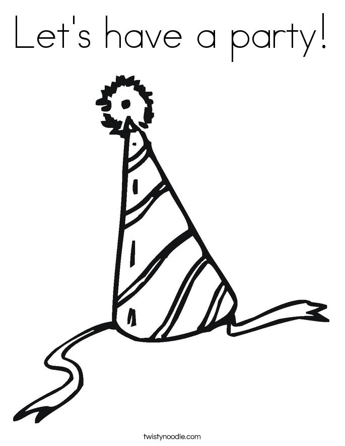 Let's have a party! Coloring Page