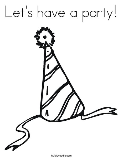 Party Hat Coloring Page