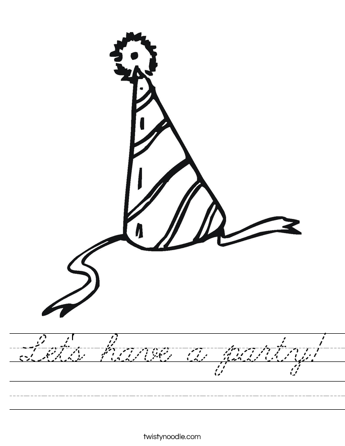 Let's have a party! Worksheet