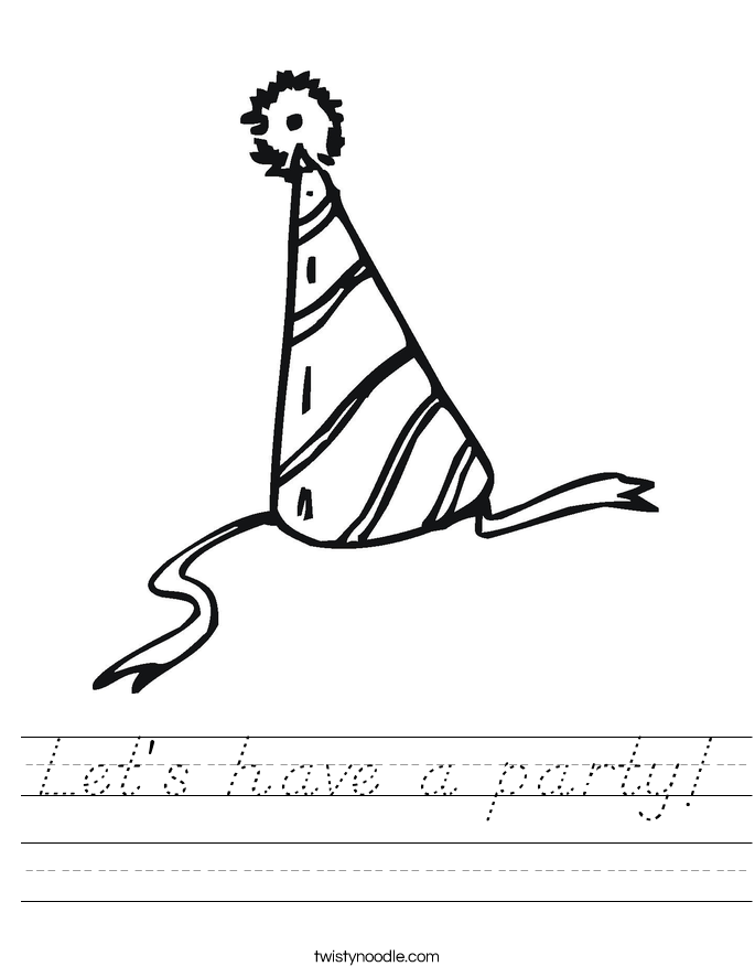 Let's have a party! Worksheet