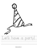 Let's have a party! Worksheet