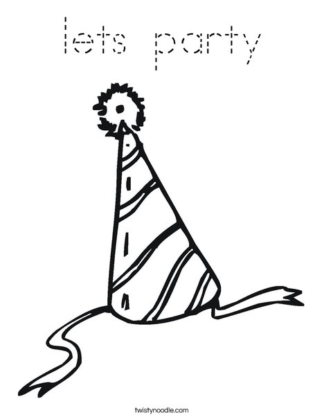 Party Hat Coloring Page