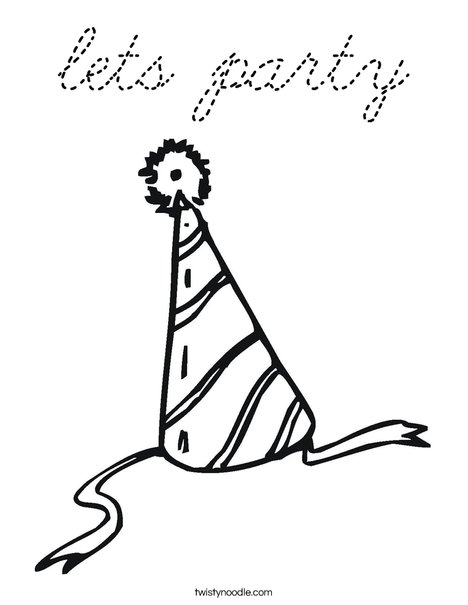 Party Hat Coloring Page