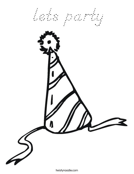 Party Hat Coloring Page