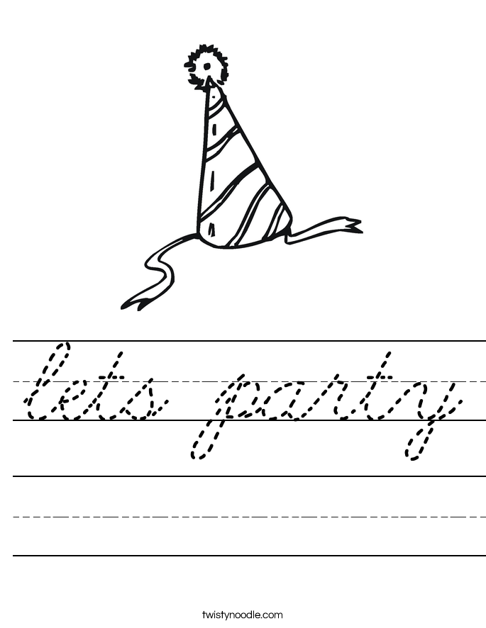 lets party Worksheet