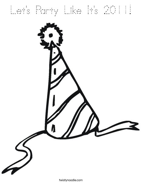 Party Hat Coloring Page