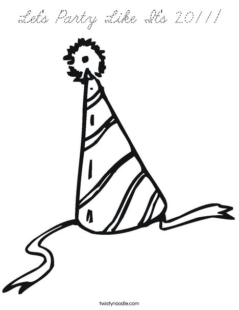 Party Hat Coloring Page