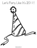 Let's Party Like It's 2011! Coloring Page