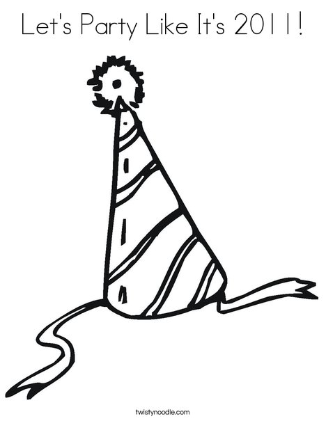 Party Hat Coloring Page