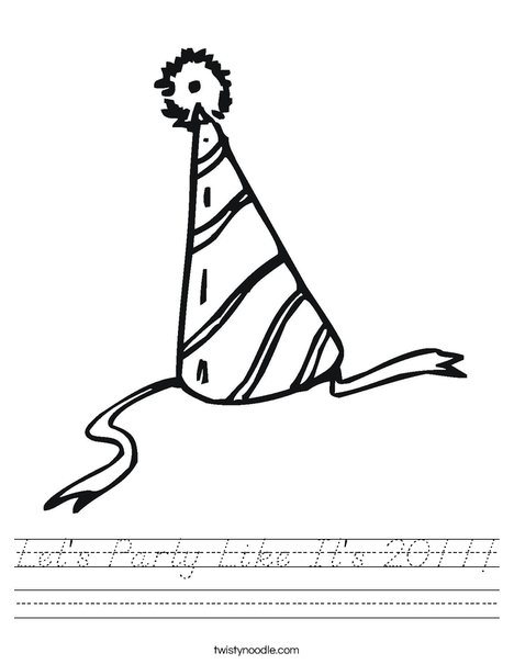 Party Hat Worksheet