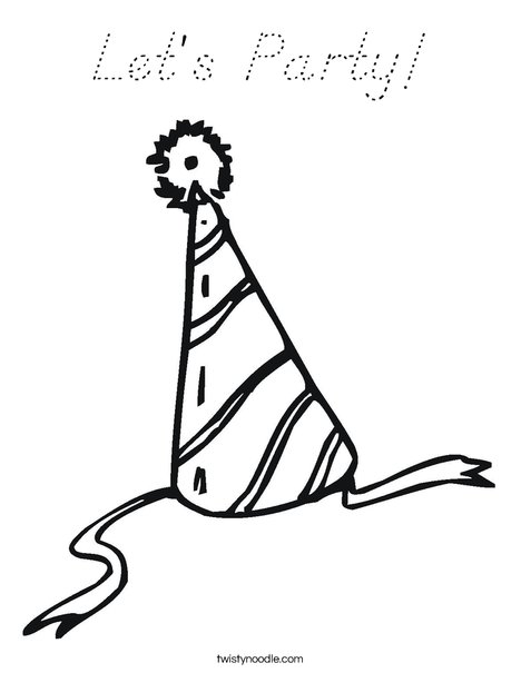 Party Hat Coloring Page