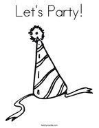 Let's Party Coloring Page