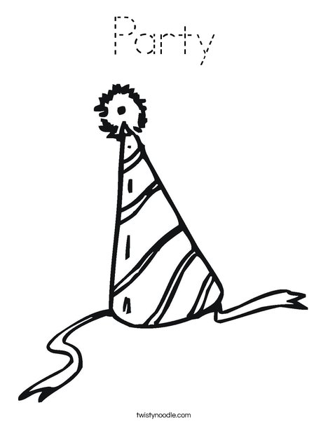 Party Hat Coloring Page