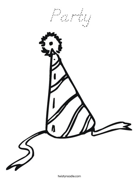 Party Hat Coloring Page