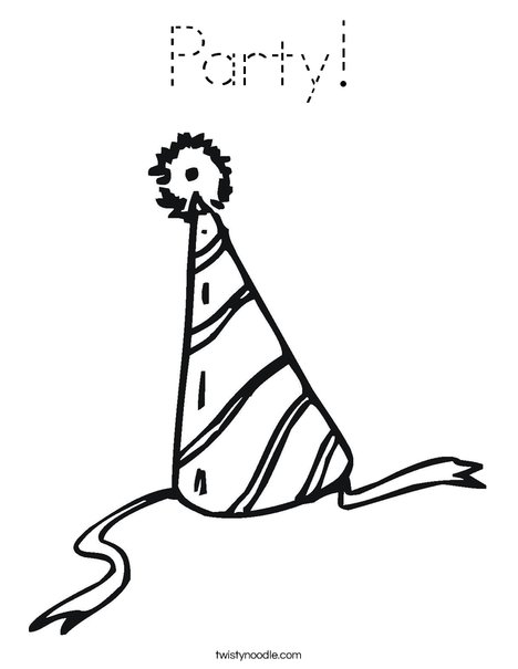 Party Hat Coloring Page