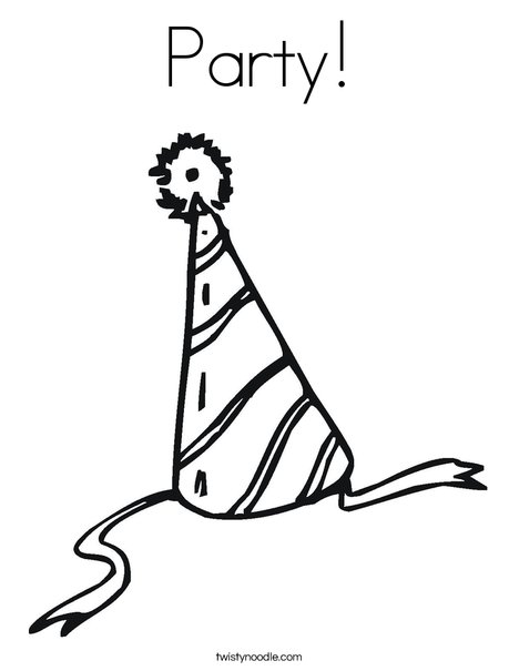Party Hat Coloring Page