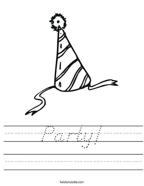 Party Hat Worksheet