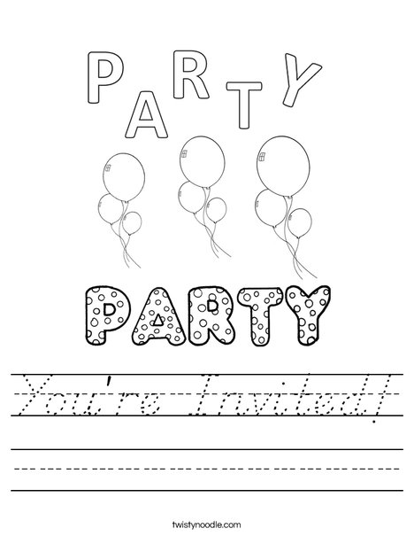 Party Worksheet