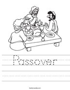 Passover Handwriting Sheet