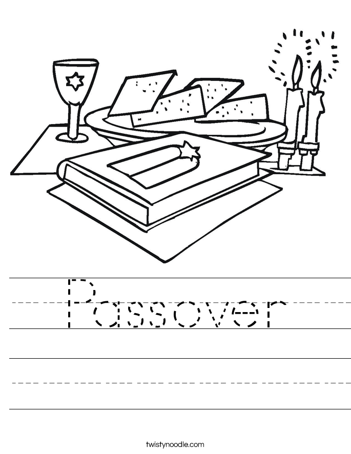 Passover Worksheet - Twisty Noodle