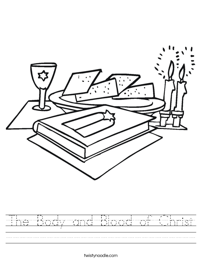 The Body and Blood of Christ Worksheet