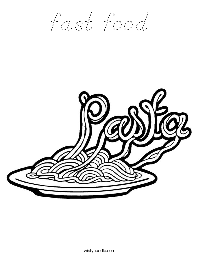 fast food Coloring Page