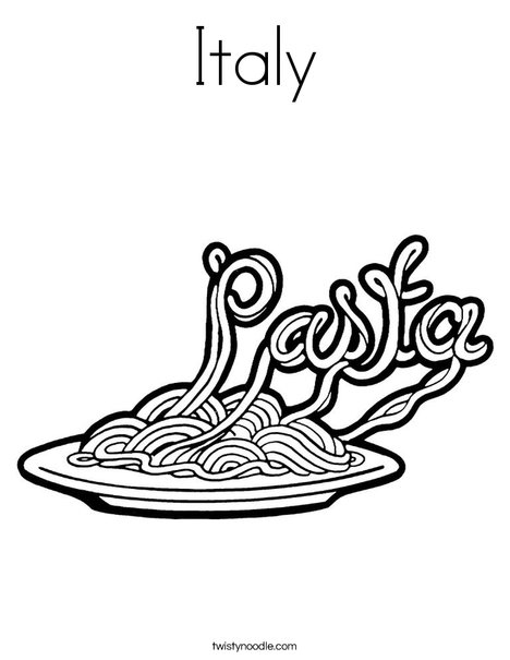 Download Italy Coloring Page - Twisty Noodle