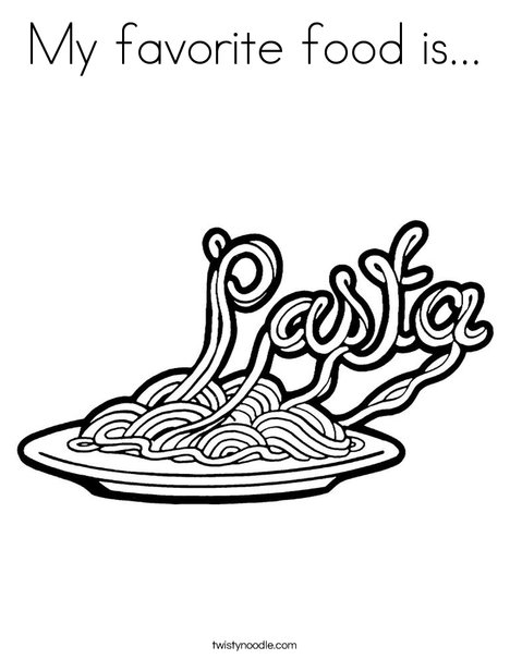 Pasta Coloring Page