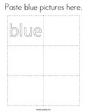Paste blue pictures here Coloring Page