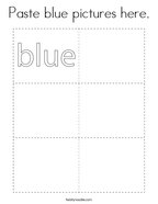 Paste blue pictures here Coloring Page