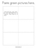 Paste green pictures here Coloring Page