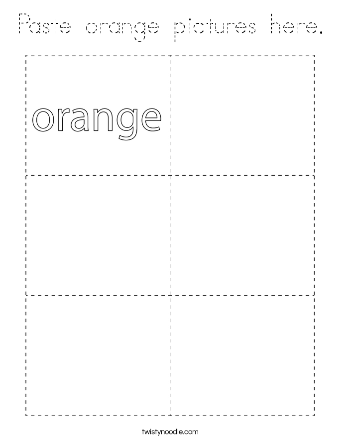Paste orange pictures here. Coloring Page