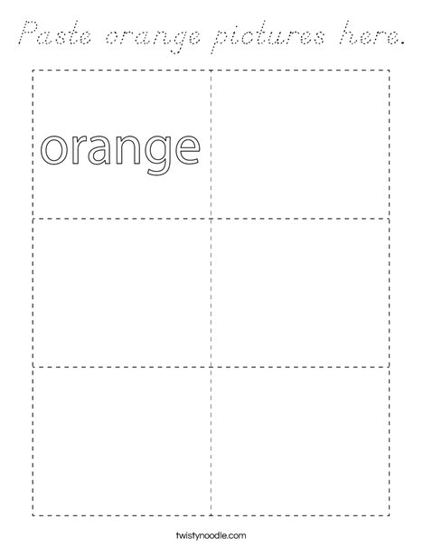 Paste orange pictures here. Coloring Page