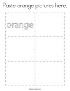 Paste orange pictures here Coloring Page