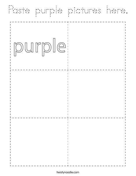 Paste purple pictures here. Coloring Page